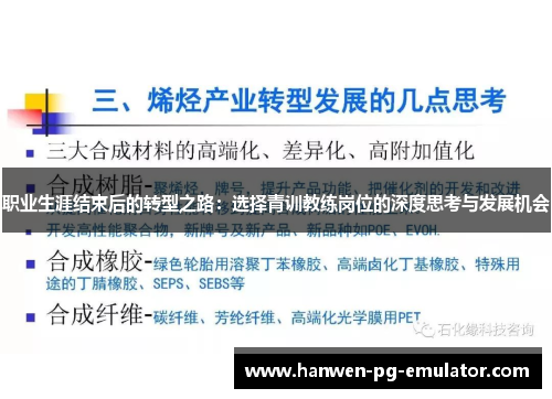 职业生涯结束后的转型之路：选择青训教练岗位的深度思考与发展机会