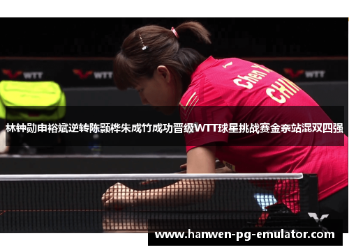 林钟勋申裕斌逆转陈颢桦朱成竹成功晋级WTT球星挑战赛金奈站混双四强